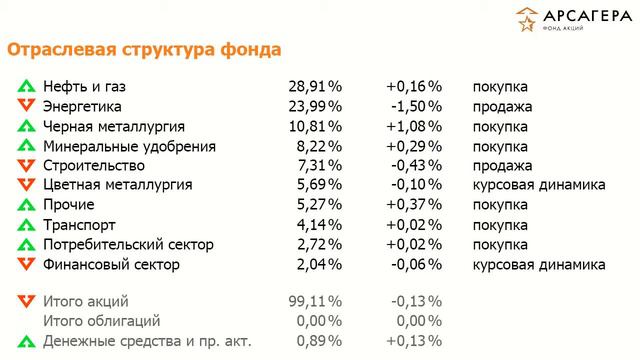 Наши фонды. ОПИФА «Арсагера - фонд акций» с 09.06.17 по 23.06.2017 смотреть онлайн