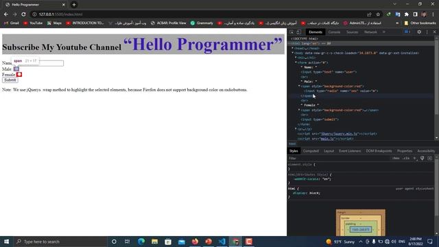 jQuery input ,text , password, radio and checkbox Selector p45 смотреть онлайн