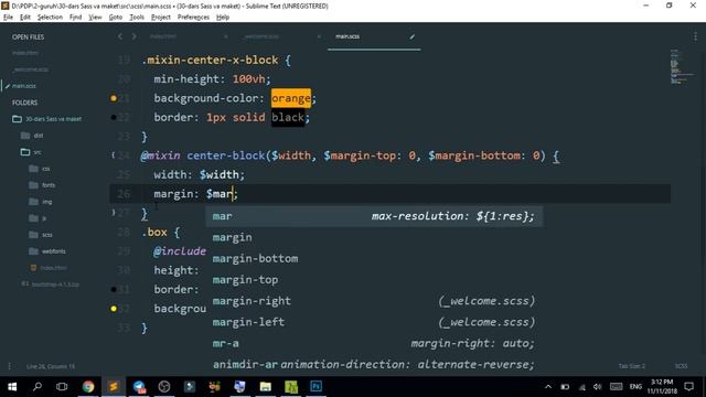 09. SCSSda mixinlar bilan ishlash | Sass yordamida sayt tuzamiz смотреть онлайн