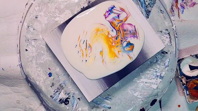 Abstract Acrylic Pour Ombre Background #fluidart #abstract #tlp смотреть онлайн