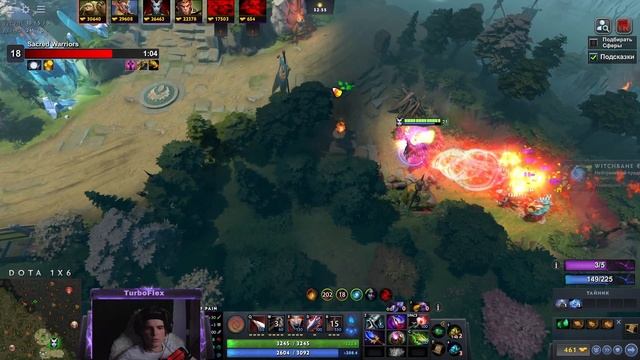 Квопа разносит врагов через Ульт ПЕРВАЯ ИГРА в Доте 1x6 Queen of Pain / DOTA 1x6 / Дота 2 смотреть онлайн