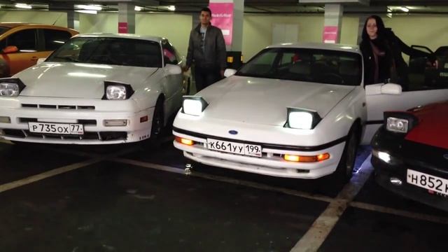 Funny headlights of Ford Probe GT & GL in parking VEGAS смотреть онлайн