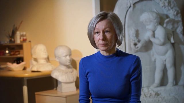 Реставрация разбитого бюста французского скульптора Теодора Жака "Иван Лазарев" в музее. (FullHD) смотреть онлайн