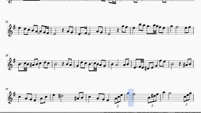 Pas de Deux Flute Sheet Music G Major Original Tone The Nutcracker by Tchaikovsky смотреть онлайн