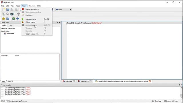 Learn Python in FreeCAD: 01 Setup, Text output and adding your macro as a toolbar button. смотреть онлайн