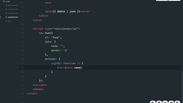 Métodos y manejo de eventos con v-on:click y submit смотреть онлайн