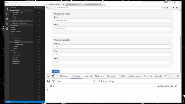 Vue js Customer Manager App Frontend смотреть онлайн