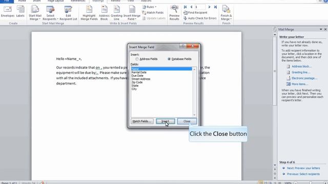 Word 2010 - Mailmerge смотреть онлайн