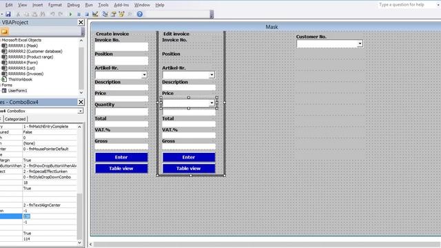 12_Create invoice program in Excel itself. The frame "Edit invoice" create. смотреть онлайн