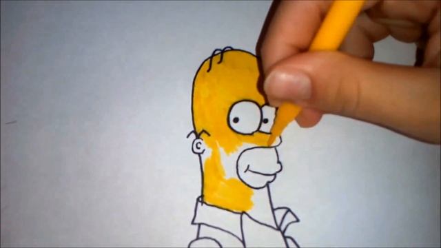 Рисуем ГОМЕРА СИМПСОНА❤ draw Homer!!!!!!!!! смотреть онлайн