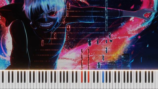Schmetterling - Tokyo Ghoul Piano Tutorial смотреть онлайн