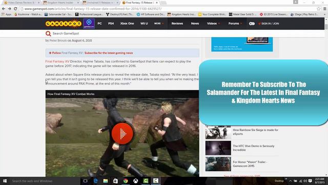 Final fantasy 15 Release Date Delayed To 2016... WTF SquareEnix смотреть онлайн