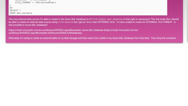 Create a table in Azure SQL Database from Blob Storage смотреть онлайн
