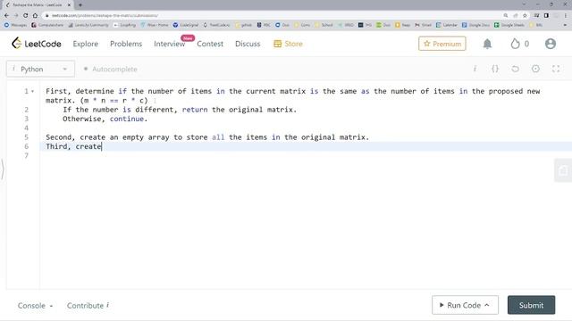 566. Reshape the Matrix - Python LeetCode Solution смотреть онлайн
