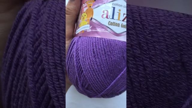 Подробный обзор пряжи Alize Cotton Gold(Хлопок с акрилом) №44 Темно-фиолетовый смотреть онлайн