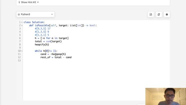 Leetcode - Construct Target Array With Multiple Sums (Python) смотреть онлайн