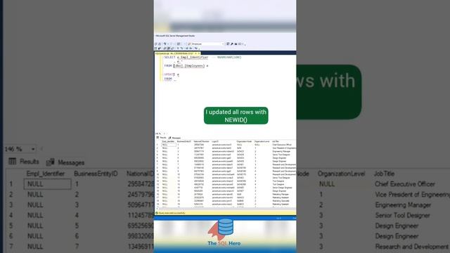 Generating new IDs in SSMS #sql #ssms #database #sqlserver #dba #data #dataanalytics #dev #it смотреть онлайн