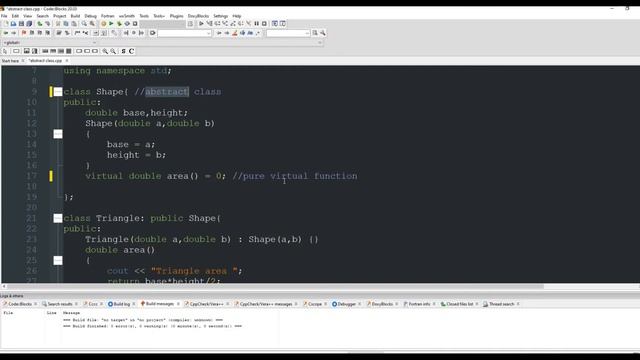 Abstract Classes and Pure Virtual Functions | C++ in Tamil | Logic First Tamil смотреть онлайн