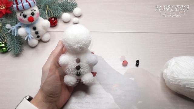 ⛄? СНЕГОВИКИ в шапочках из ПРЯЖИ ⛄ Pom Pom Snowman ? Christmas DIY смотреть онлайн