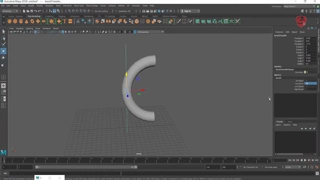How to bend an object in Maya | Maya Tutorial смотреть онлайн
