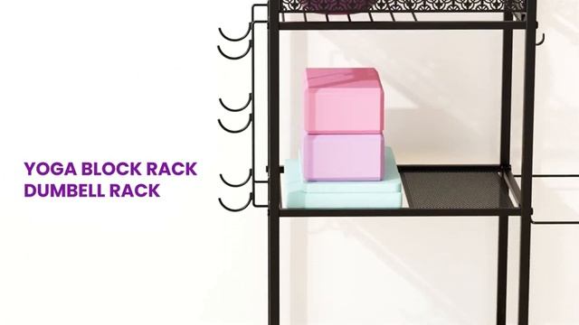 Home Gym Storage Rack Yoga Mat Holder for Home Exercise and Fitness Gear (Metal) смотреть онлайн