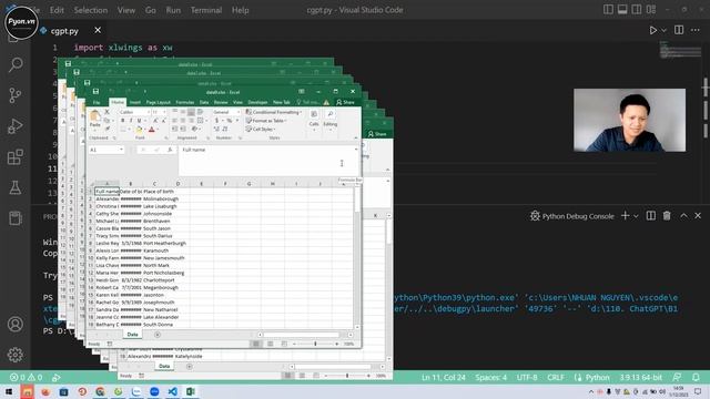Python Và ChatGPT Tập 1: Tạo Dữ Liệu Mẫu Excel Và Tổng Hợp Dữ Liệu Nhiều File Excel смотреть онлайн