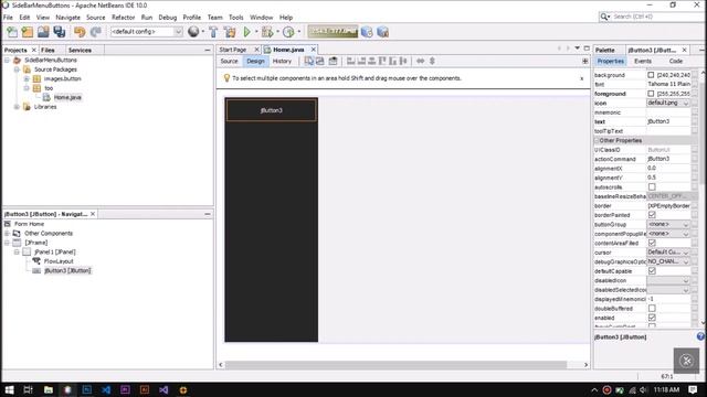 Java Swing Side Menu Buttons Example смотреть онлайн