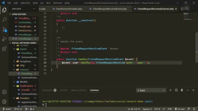 Social Network: Laravel 8 and Inertia - Ep.#30 Notifications (Part 4): Friendship Notifications смотреть онлайн