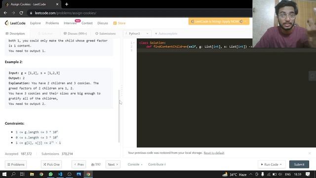 455. Assign Cookies | Leetcode | Python смотреть онлайн