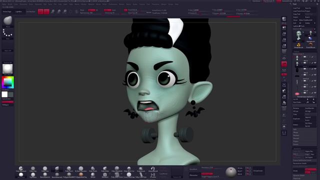3D Sculpting the Bride of Frankenstein 🧟♀️ смотреть онлайн
