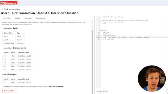 Solving a Real Uber SQL Data Analyst Interview Question смотреть онлайн
