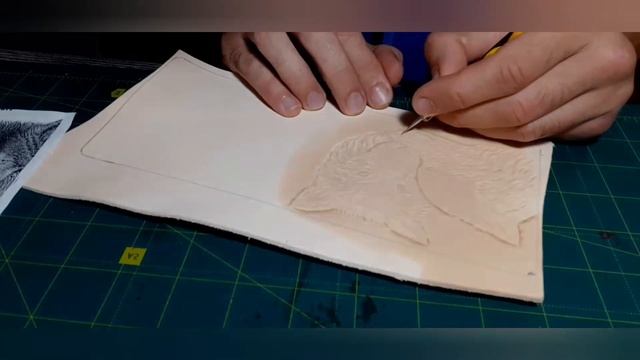 Leather Carving Tutorial: How to Make "Wolf Couple", тиснение по КОЖЕ Делаю Волка смотреть онлайн