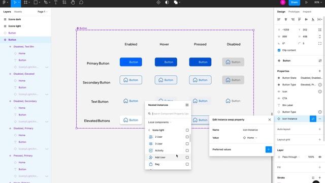 Nested Instance Properties and Preferred values in Figma Component Properties Updates. смотреть онлайн