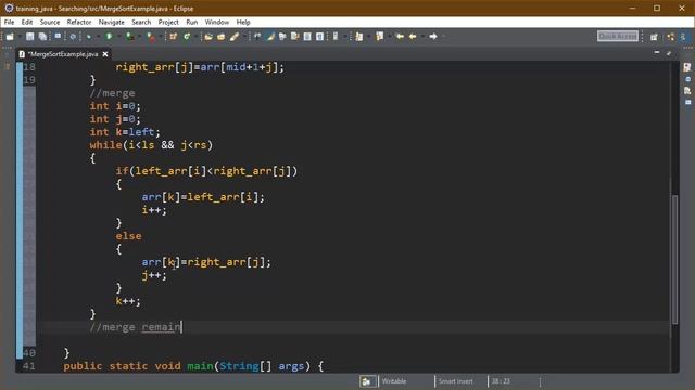 Merge sort Java program | Merge sort algorithm (Recursion) | Java Tutorial | latest | 2020 смотреть онлайн