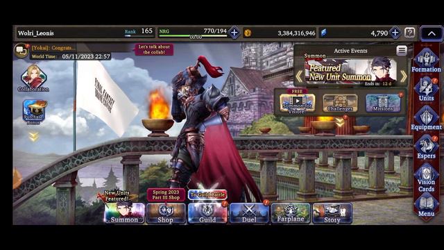 War of the Visions: Final Fantasy Brave Exvius - Duane on the Home Screen смотреть онлайн