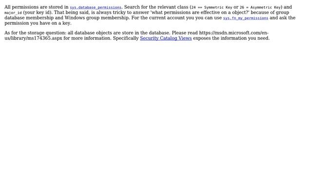 Databases: How to view security permissions for encryption keys in SQL server? (2 Solutions!!) смотреть онлайн