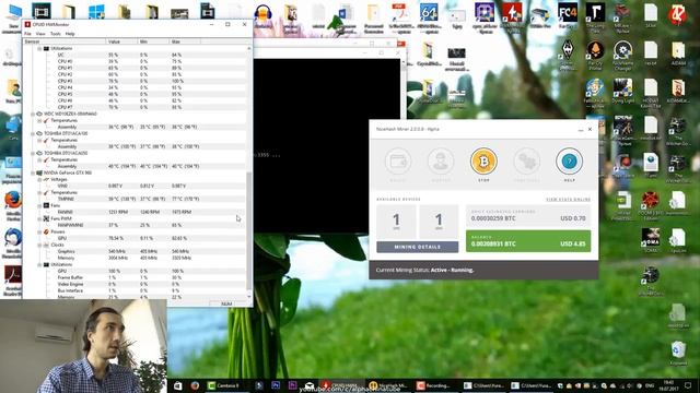 Майнинг биткоинов для новичков на видеокарте и процессоре - Обзор NICEHASH 2 смотреть онлайн