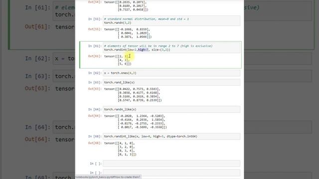 How to create random tensors in pytorch ? смотреть онлайн