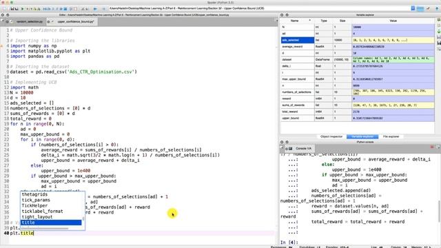 upper confidence bound in python step 4 video 158 machine learning смотреть онлайн