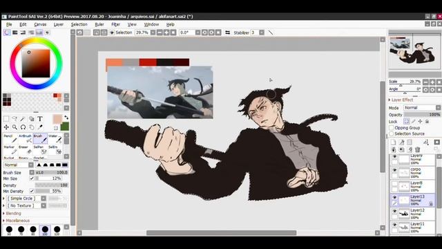 AKI - Chainsaw Man Fanart (Paint Tool SAI 2) (speedpaint) смотреть онлайн