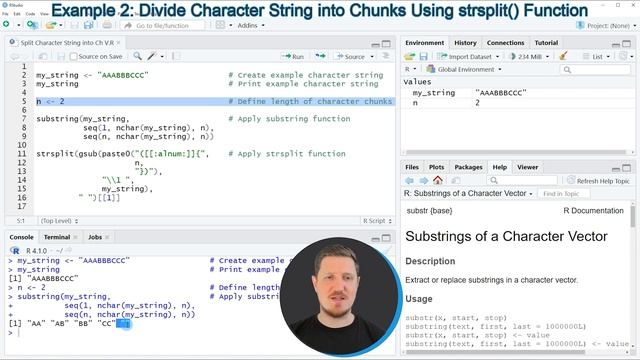 Split Character String into Chunks in R (2 Examples) | Cut, Divide & Chop | substring() & strsplit( смотреть онлайн
