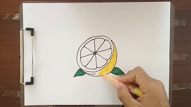 Bolalar uchun limon rasmini chizish | Drawing lemon for children | Рисование лимон для детей смотреть онлайн
