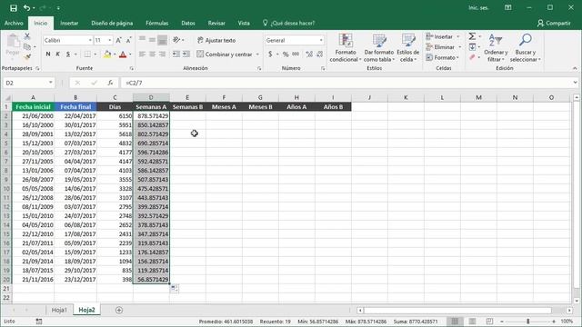 Calcular la diferencia entre dos fechas en Excel смотреть онлайн