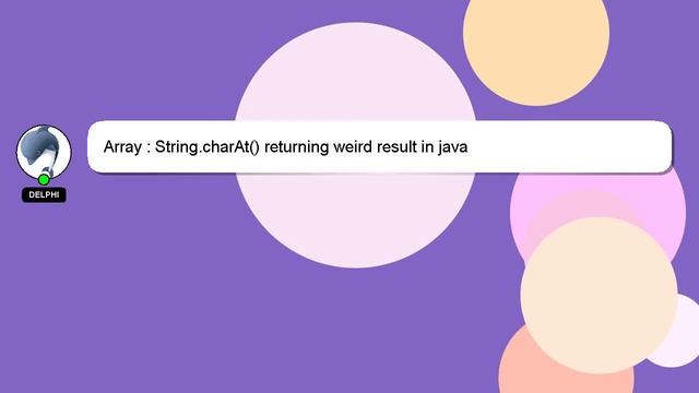 Array : String.charAt() returning weird result in java смотреть онлайн