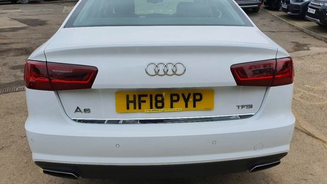 HF18PYP Audi A6 1.8 TFSI SE Executive 4d 188 bhp in White + Stills 4K смотреть онлайн