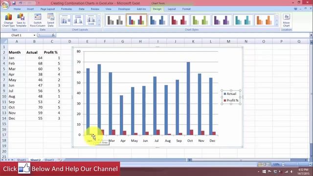 [Free Excel Tutorial] CREATING COMBINATION CHARTS IN EXCEL - Full HD смотреть онлайн