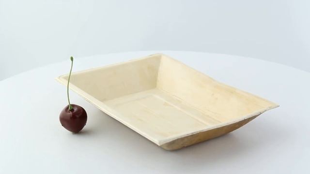 Plato de hoja de palma rectangular 177 x 127 mm. смотреть онлайн