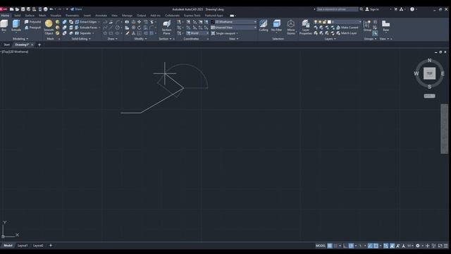 AutoCAD 2023 - How To Draw Line At An Angle смотреть онлайн