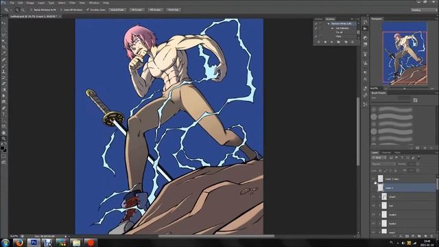 Anime/Manga character coloring in Photoshop CS 6 Time Lapse смотреть онлайн