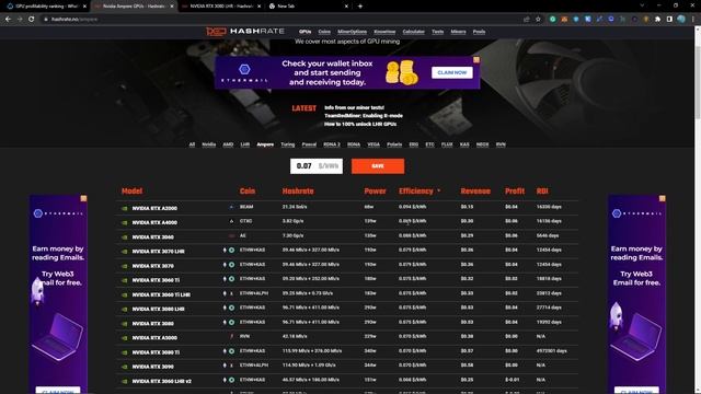 Hashrate.no | GPU mining calculator | New way of calculating efficiency смотреть онлайн